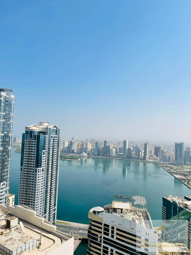 SEA VIEW/BALCONY/PARKING/AL KHALID LAGOON