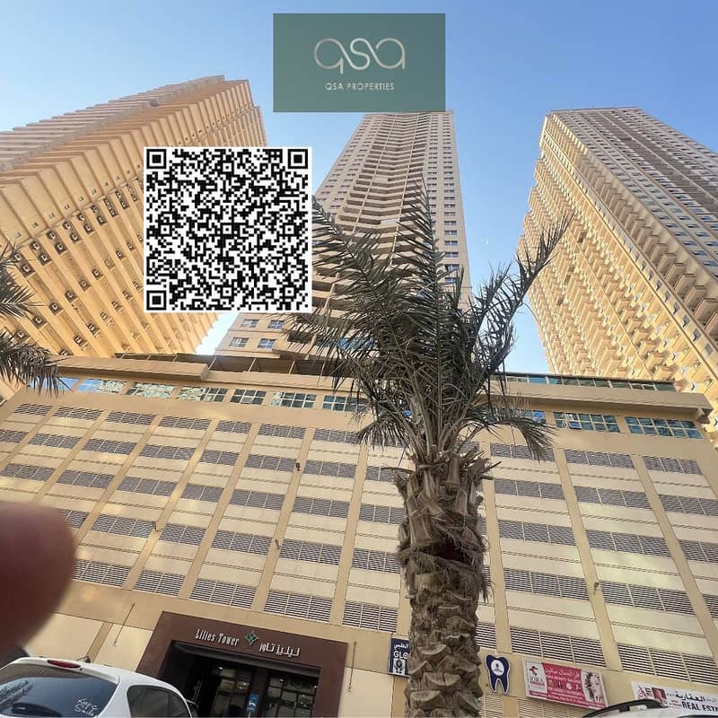 Spacious One bedrooms living hall with covered parking Apartment available for Sell lilies tower Ajman