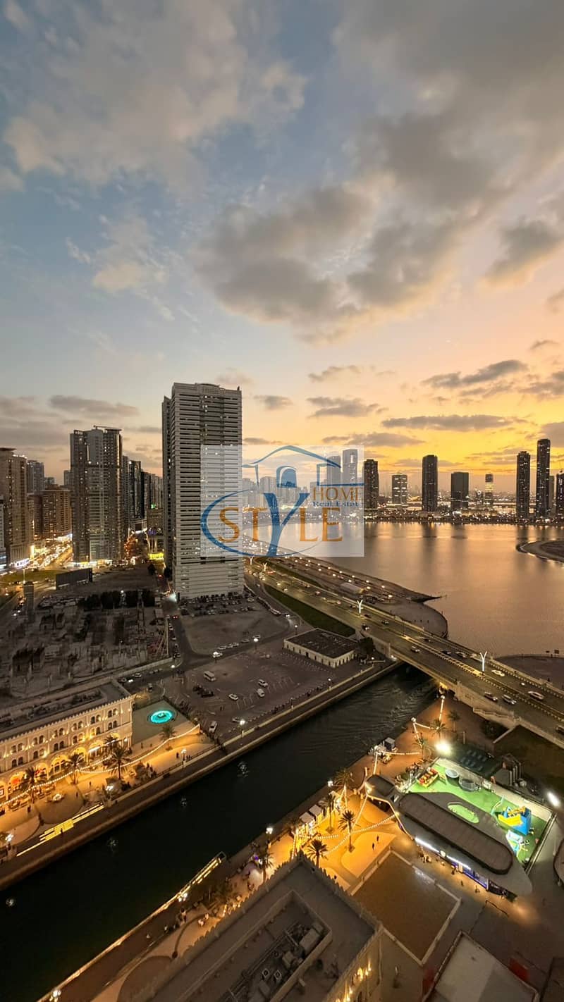 Luxury one-bedroom apartment with sea view for sale in Al Qasba, Sharjah