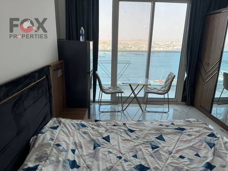 Studio for sale in Oasis Towers Open View 520 Feet / Sale with Furniture & Appliances With Parker Gym Pool Garden Balcony