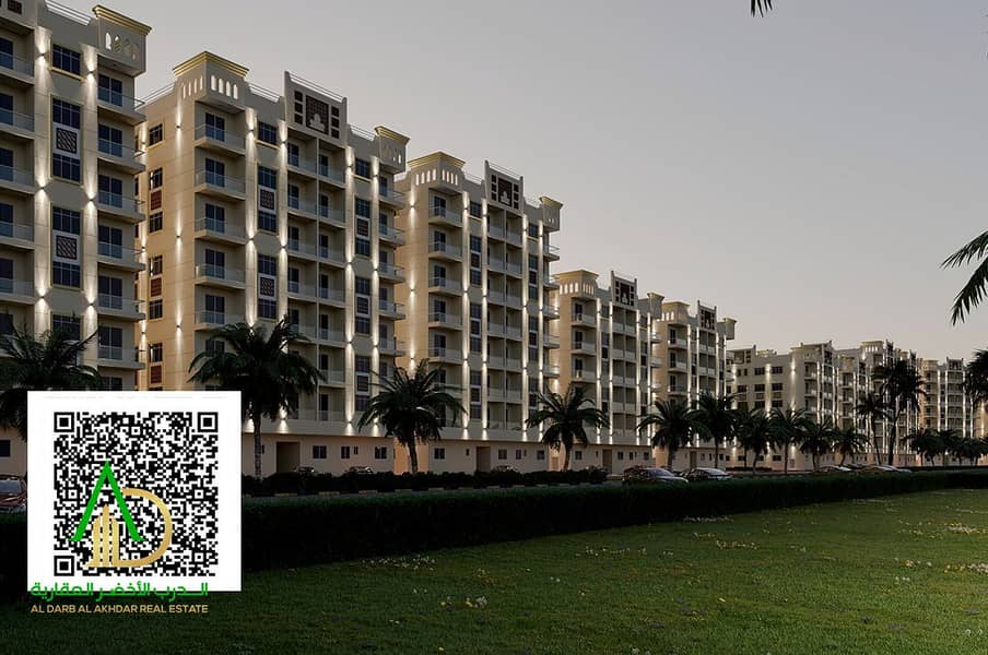 Own a luxury 1-bedroom apartment with stunning views in Al Ameera Village, Al Yasmeen, Ajman, featuring premium finishes and a flexible monthly paymen