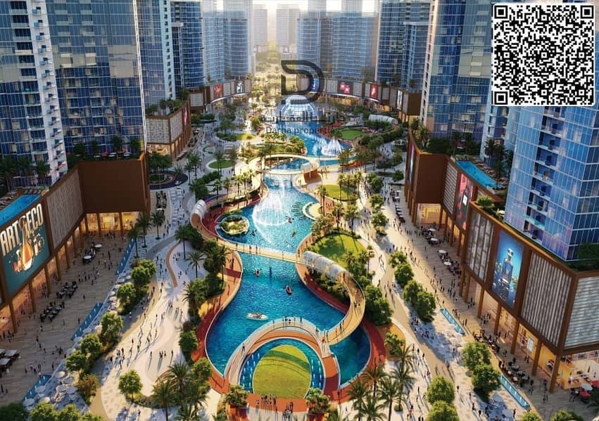 The strongest investment return is a studio for sale and fully furnished with a serviced project with crystal lakes, schools and a mosque - in the Emirate of Ajman - close to the exit of Dubai and Sharjah