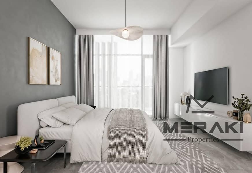Two bedrooms and a living room for sale at a bargain price in the Blue Bell project on Mohammed bin Zayed Street, its area is 1,738 square feet