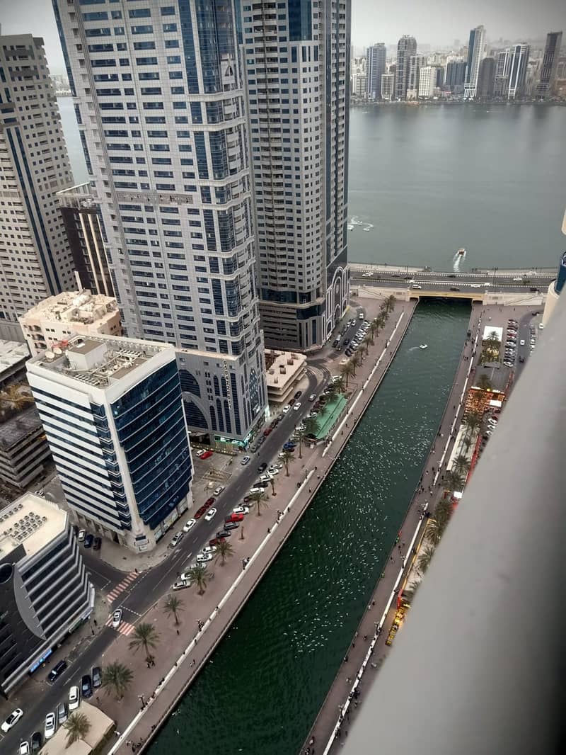 2 bedrooms with balcony, open view for sale in palm 3 tower , Sharjah ,AlMajaz