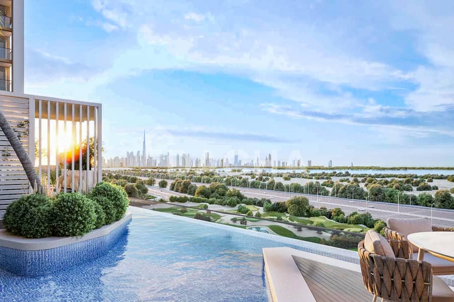 Burj & Golf View | High Floor | Study Room