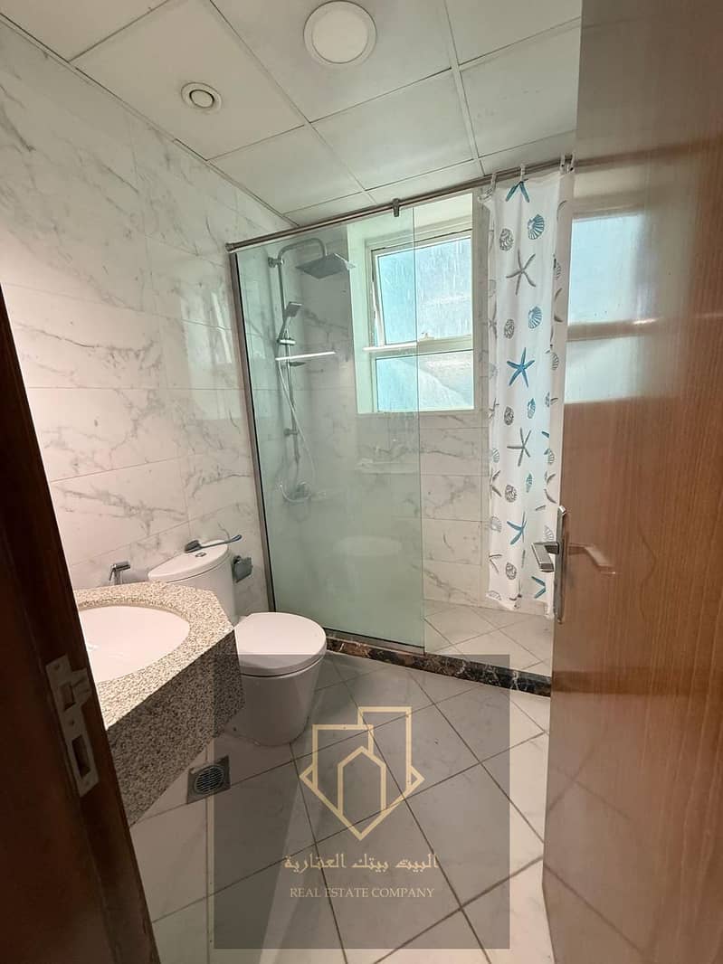 One-bedroom apartment in Al Waha Tower, excellent size 1600 sq ft, prime location close to all services, unbeatable price.