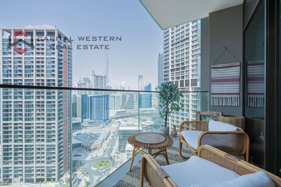 Luxurious Studio, Burj Khalifa View, Prime Location
