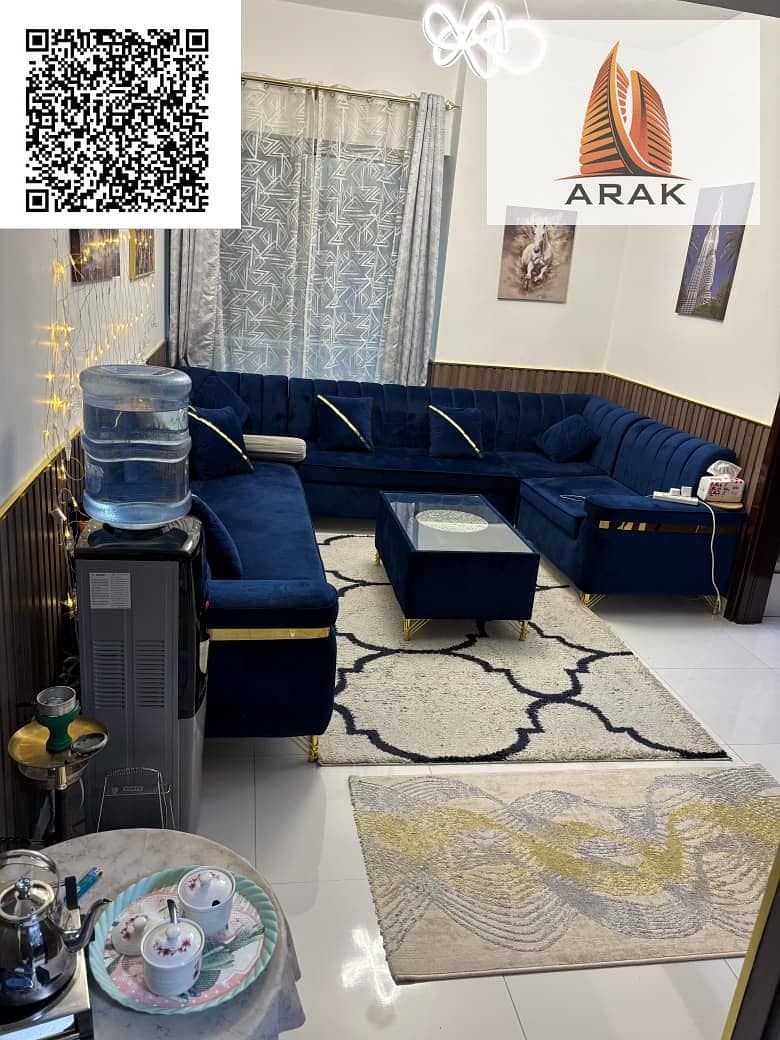 1 Bedroom Apartment for Sale with Furniture in Garden City Towers Ajman – Al Humaideya A great opportunity to own a furnished apartment in a quiet res