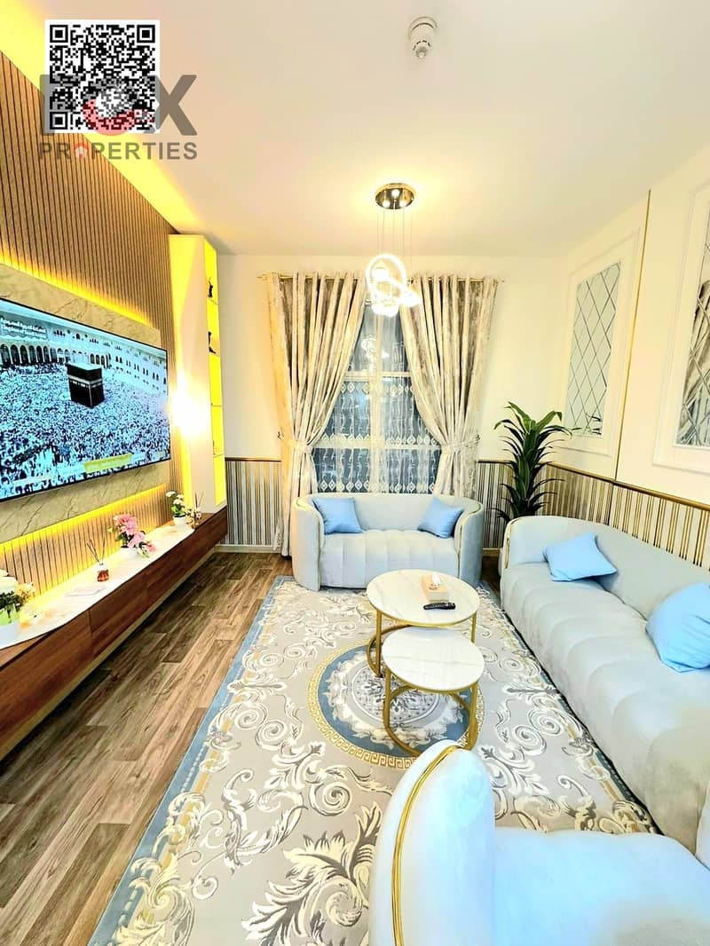 Super deluxe finishing with furniture and decor | In the most prestigious residential or investment tower in Ajman | Close to the Corniche