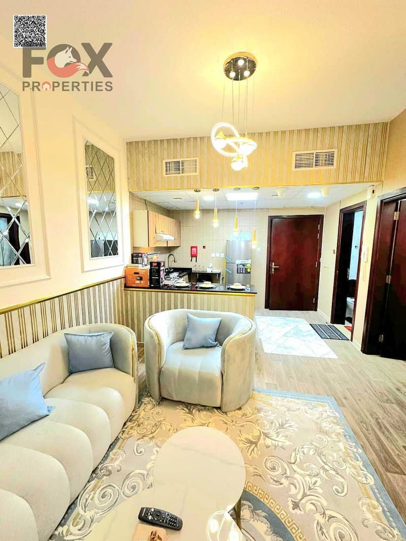Own a luxurious, ultra-super deluxe one-bedroom apartment with furniture in City Towers