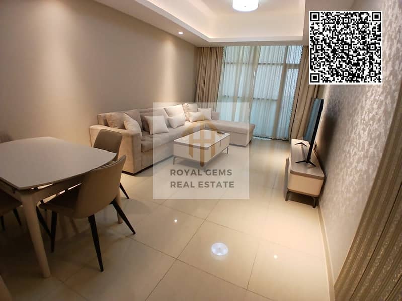 luxurious apartment 1bhk with balcony, garden view