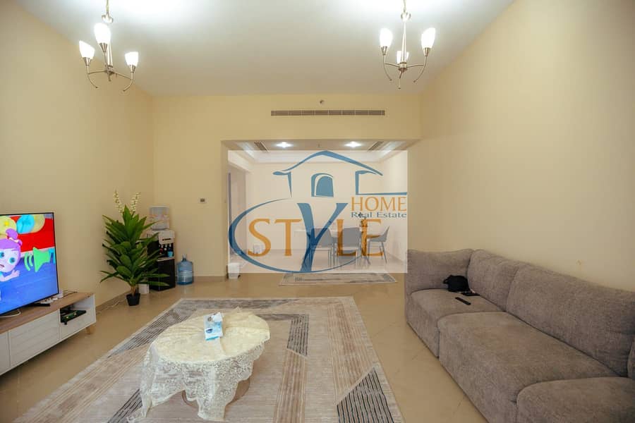 Two-bedroom apartment for sale in Al Majaz 1, prime location, easy direct access to the Corniche