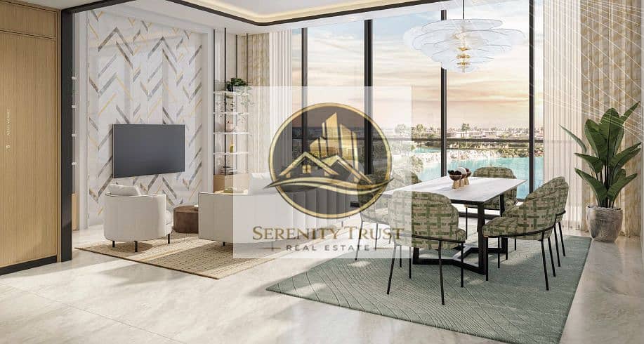 Lagoon-View Studio | Furnished | Balcony | Azizi Venice