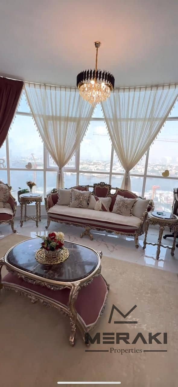 2BHKwith a great price, you'll save a lot in Oasis. Very super deluxe finishing in a strategic location in central Ajman, with a beautiful space