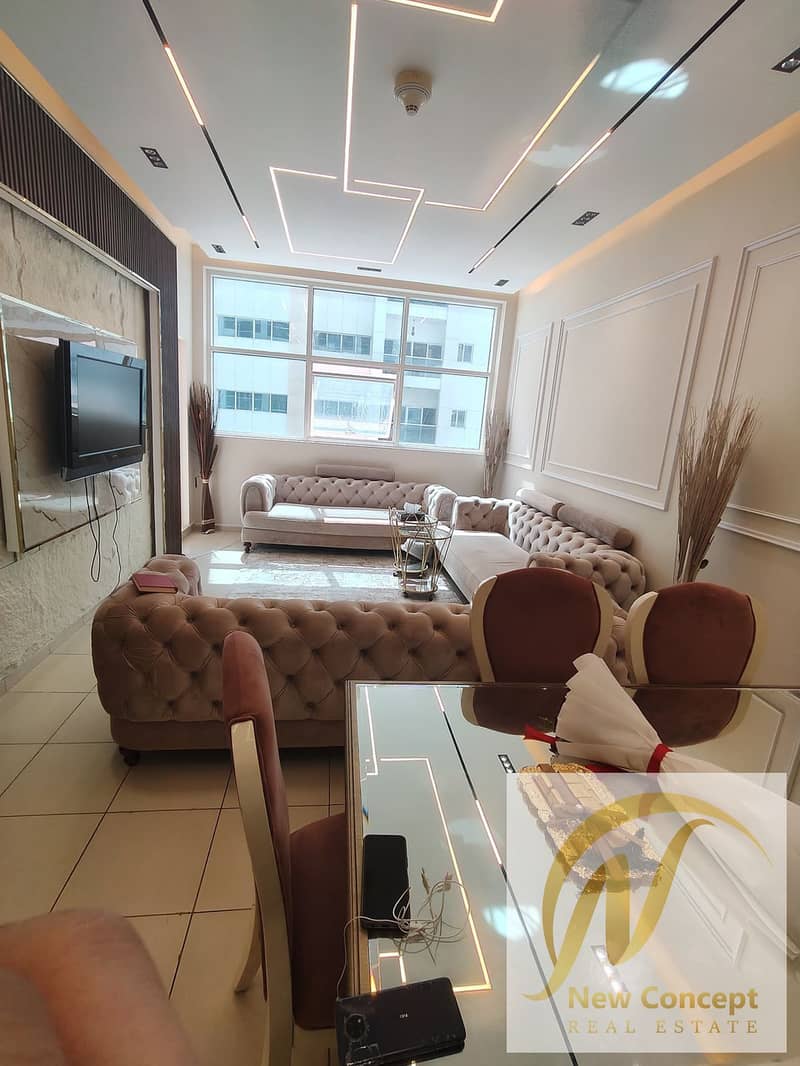 spacious 2 bhk | 3min to cornish ajman | fully furnished | near bus station | monthly installments