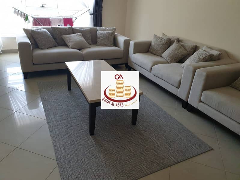 Two bedroom with living room and parking for sale, Khalid Lake - Al Majaz