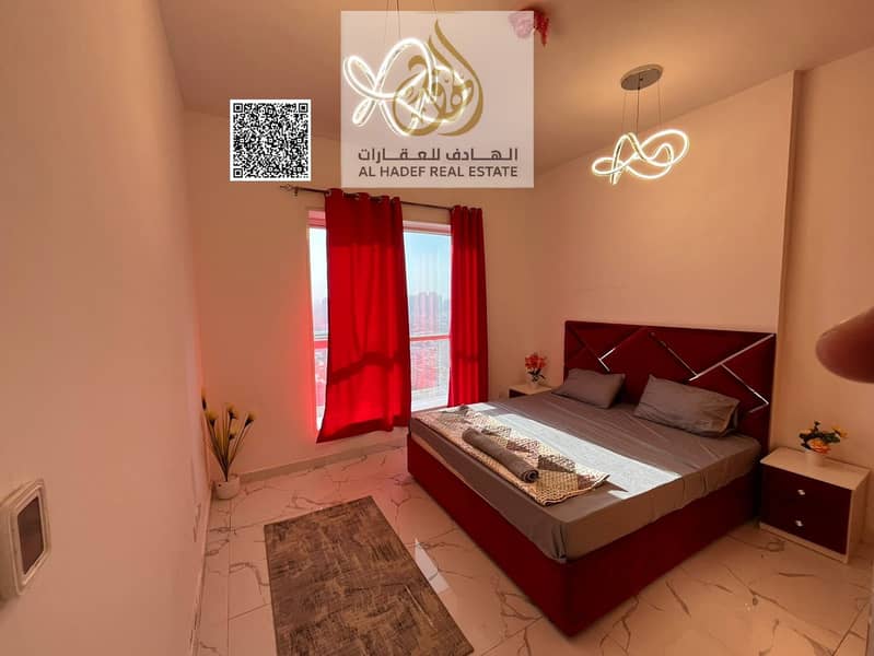 Apartment for immediate occupancy, freehold, two bedrooms, resale, Al Waha Towers, Al Rashidiya