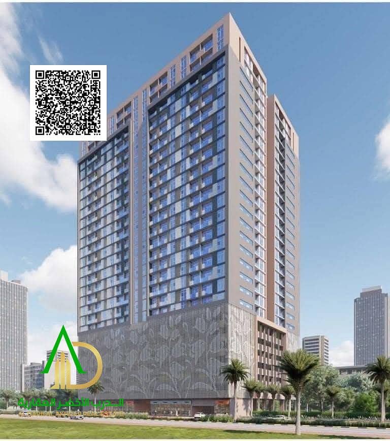 Own a two-bedroom apartment in the Bluebell Residence project in Al Amrah area, Ajman. High-quality finishes and well-distributed spaces. All services