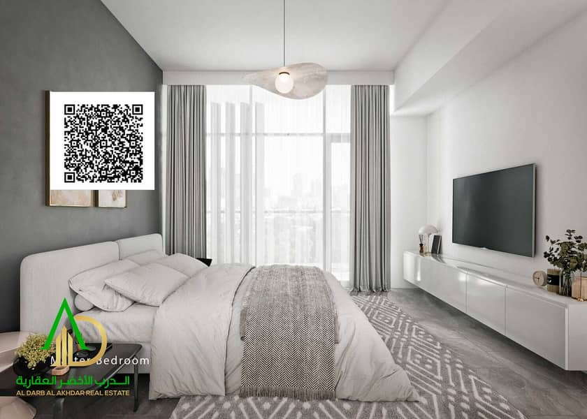 A spacious two-bedroom apartment featuring a modern design and an ideal layout that offers privacy and comfort — with the added benefit of a maid’s ro
