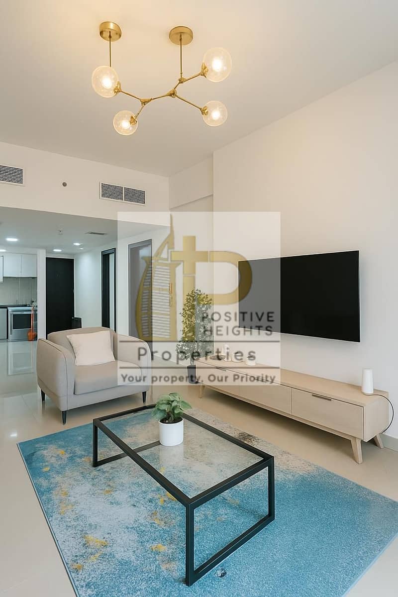 Furnished 1BR Apartment | Frankfurt Sports Tower | Balcony & Golf View