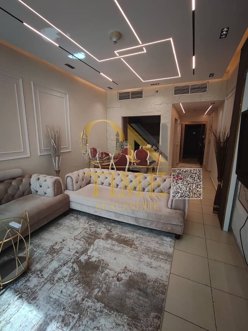 Special offer, for living or investment, excellent finishes and brand new furnishings, one minute from the Corniche, freehold, high floor.