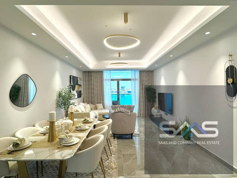With a stunning view of Ajman Creek, own your residential unit with a 10% down payment.